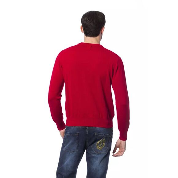Billionaire Italian Couture Red Merino Wool Men's Sweater - Picture 3 of 5
